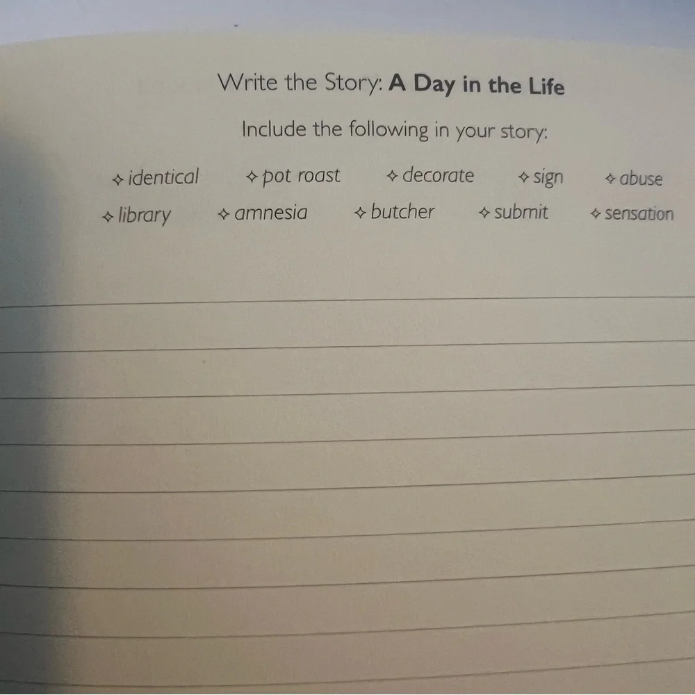 Piccadilly Write The Story NWT Writing Prompt Journal